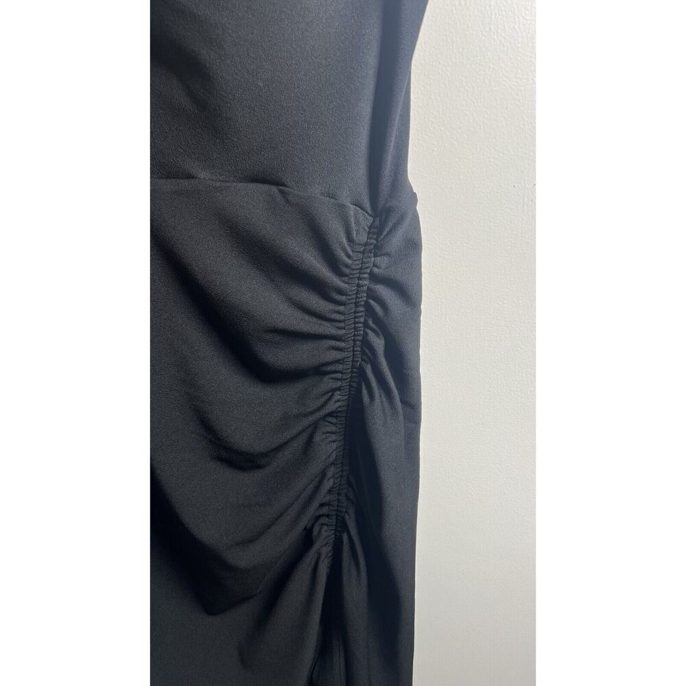 Anthropologie Cowl Neck Strappy Black Smocked Bodycon Event Party Dress Sz S NEW - Picture 8 of 14